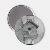 Rustikales Birdhouse Magnet (Vorderseite/Rückseite)