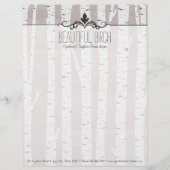 Rustikales Birken-Holz-Baum-u. Briefkopf (Vorderseite)