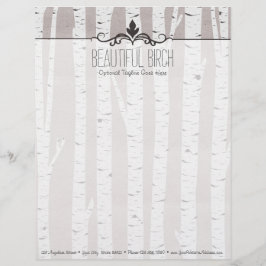 Rustikales Birken-Holz-Baum-u. Briefkopf