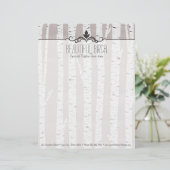 Rustikales Birken-Holz-Baum-u. Briefkopf (Stehend Vorderseite)