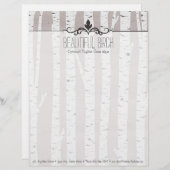 Rustikales Birken-Holz-Baum-u. Briefkopf (Vorne/Hinten)