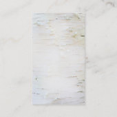 Rustikales Birkenbaum Herzenskarven Visitenkarte (Rückseite)