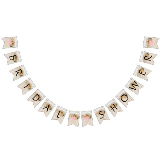 Rustikales Birkenholz, braunes Brautparty-Dekor Wimpelkette (Alle)