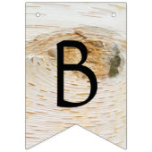 Rustikales Birkenholz, braunes Brautparty-Dekor Wimpelkette (Zweite Fahne)