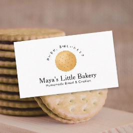 Rustikales Biscuit-Cookie-Wasserfarben-Bäckerei Visitenkarte