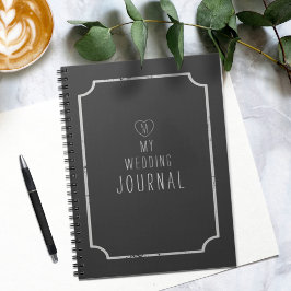 Rustikales Black and White Bridge Wedding Journal Notizblock