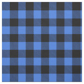Rustikales Black Blue Buffalo Kariert Stoff (Muster)