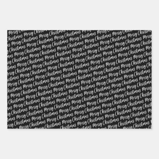 Rustikales Black Buffalo Kariert Frohe Weihnachtsm Geschenkpapier Set (Vorderseite 2)