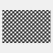 Rustikales Black Buffalo Kariert Snowflake Monogra Geschenkpapier Set (Vorderseite 2)