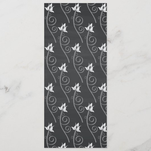 Rustikales Black Chalkboard Mason Jar Script Menü Menükarte (Rückseite)