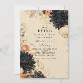 Rustikales Black Dahlia Halloween-Party Einladung