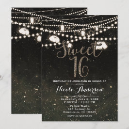 Rustikales Black Night Sky Mason Jar Lights SWEET  Einladung