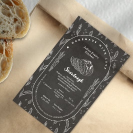 Rustikales Black Sourdough Hütte Law Label Rechteckiger Aufkleber