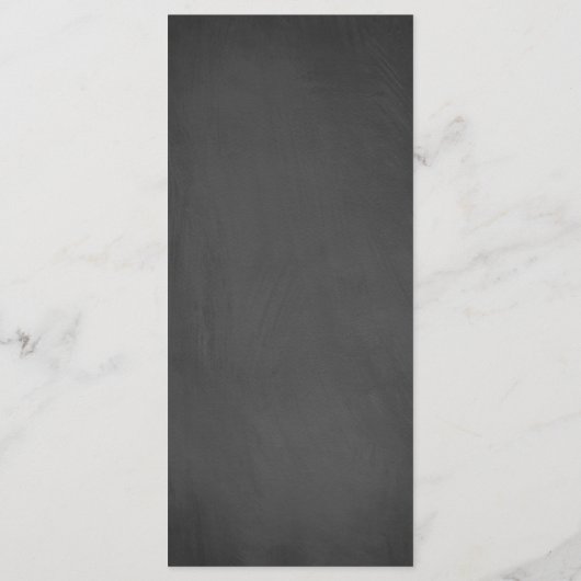 Rustikales Black Wedding Buffet Menükarte (Rückseite)