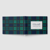 Rustikales Blackwatch Script Wedding Tartan Gästebuch (Voll)