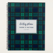 Rustikales Blackwatch Script Wedding Tartan Planer (Vorderseite)