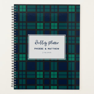 Rustikales Blackwatch Script Wedding Tartan Planer