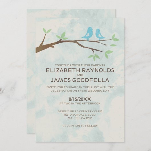 Rustikales Blankömmling Einladung (Vorne/Hinten)