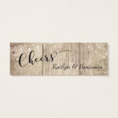 Rustikales, blassbraunes Holz mit Lights Trinkkart (Rückseite)