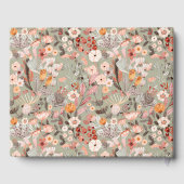 Rustikales Blatt Green Taupe floral Boho Custom We Gästebuch (Rückseite)