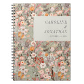 Rustikales Blatt Green Taupe floral Boho Custom We Notizblock (Vorderseite)