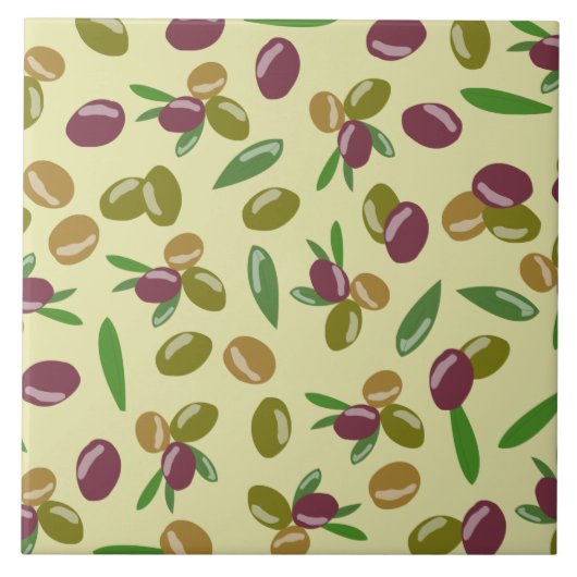 Rustikales Blätter für Olivenöl und Olivenöl Fliese (Vorderseite)