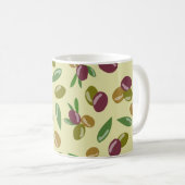 Rustikales Blätter für Olivenöl und Olivenöl Kaffeetasse (VorderseiteRechts)