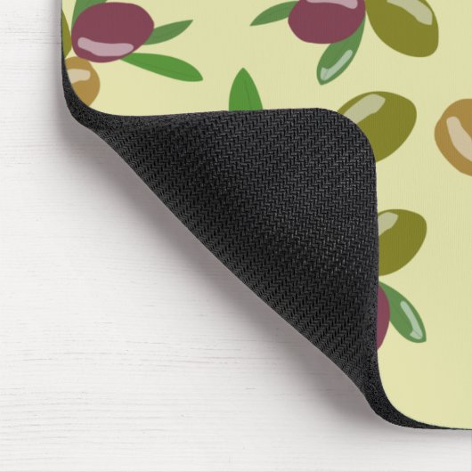 Rustikales Blätter für Olivenöl und Olivenöl Mousepad (Ecke)