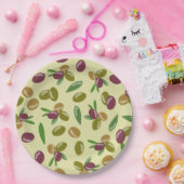 Rustikales Blätter für Olivenöl und Olivenöl Pappteller (Party)