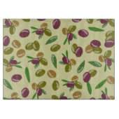 Rustikales Blätter für Olivenöl und Olivenöl Schneidebrett (Vorderseite)