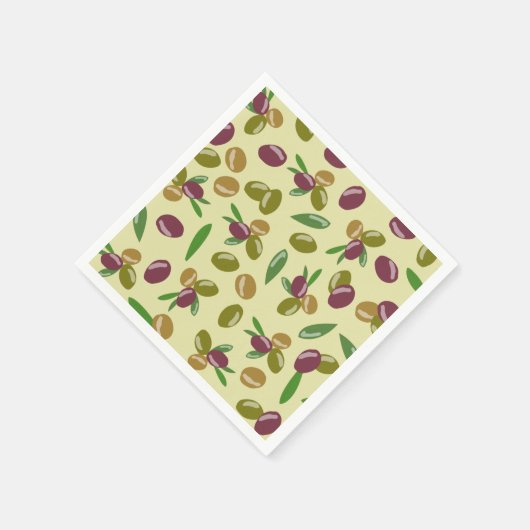 Rustikales Blätter für Olivenöl und Olivenöl Serviette (Ecke)