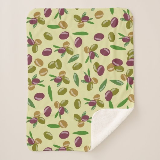 Rustikales Blätter für Olivenöl und Olivenöl Sherpadecke (Vorderseite)