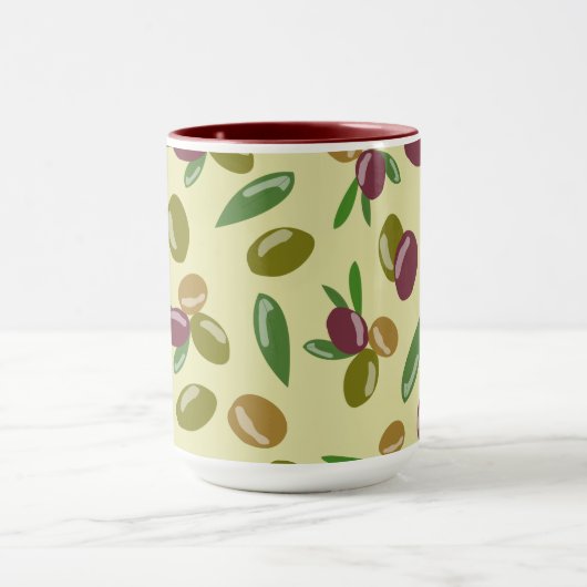 Rustikales Blätter für Olivenöl und Olivenöl Tasse (Zentrum)