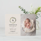 Rustikales Blattwerk, Blumenverkündung und Junggeb Save The Date (Stehend Vorderseite)