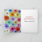 Rustikales Blau Personalisiert 40. Geburtstag Karte (Innenseite)