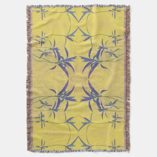 Rustikales Blau und Gelb Decke (Vorderseite Vertikal)