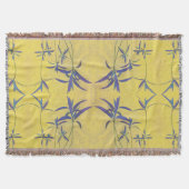 Rustikales Blau und Gelb Decke (Vorderseite)