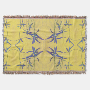 Rustikales Blau und Gelb Decke