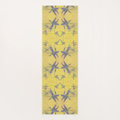Rustikales Blau und Gelb Yogamatte (Rückseite)