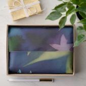 Rustikales Blau und grüne Wasserfarben Seidenpapier (Geschenk)