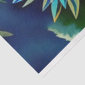 Rustikales Blau und grüne Wasserfarben Seidenpapier (Ausschnitt)