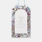 Rustikales Blau und Pflaume-Wildblume Geschenkanhänger (Vorderseite)