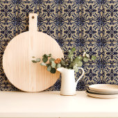 Rustikales Blau und Weiße Majolica Fliese