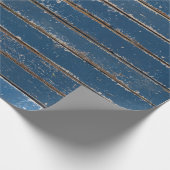 Rustikales blaues Barnholz-Wrapping Papier Geschenkpapier (Ecke)