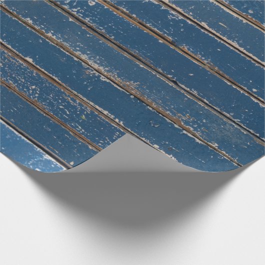Rustikales blaues Barnholz-Wrapping Papier Geschenkpapier (Ecke)