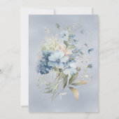 Rustikales blaues Blümchen Etwas Blaues Brautparty Einladung (Rückseite)