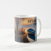 Rustikales blaues Boot, ich würde eher fischen Kaffeetasse (VorderseiteRechts)