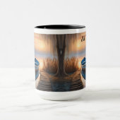 Rustikales blaues Boot, ich würde eher fischen Tasse (Zentrum)