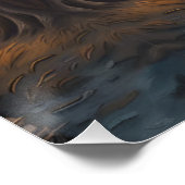 Rustikales blaues Boot Morning Sky Reflektion Poster (Ecke)