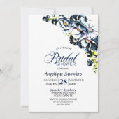 Rustikales blaues Brautparty Einladung (Vorderseite)